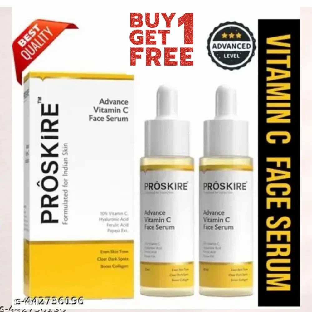 Proskire Vitamin C Face Serum with Papaya Extract & Ferulic Acid (Pack Of 2)