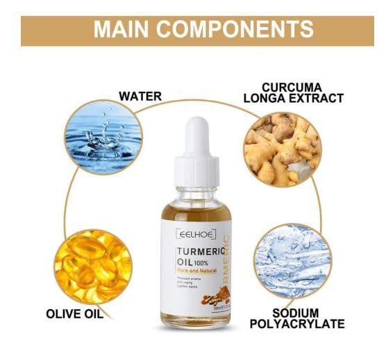 Turmeric Oil Facial Serum 30ml | Brightening & Hydrating Face Oil